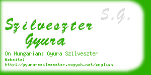 szilveszter gyura business card